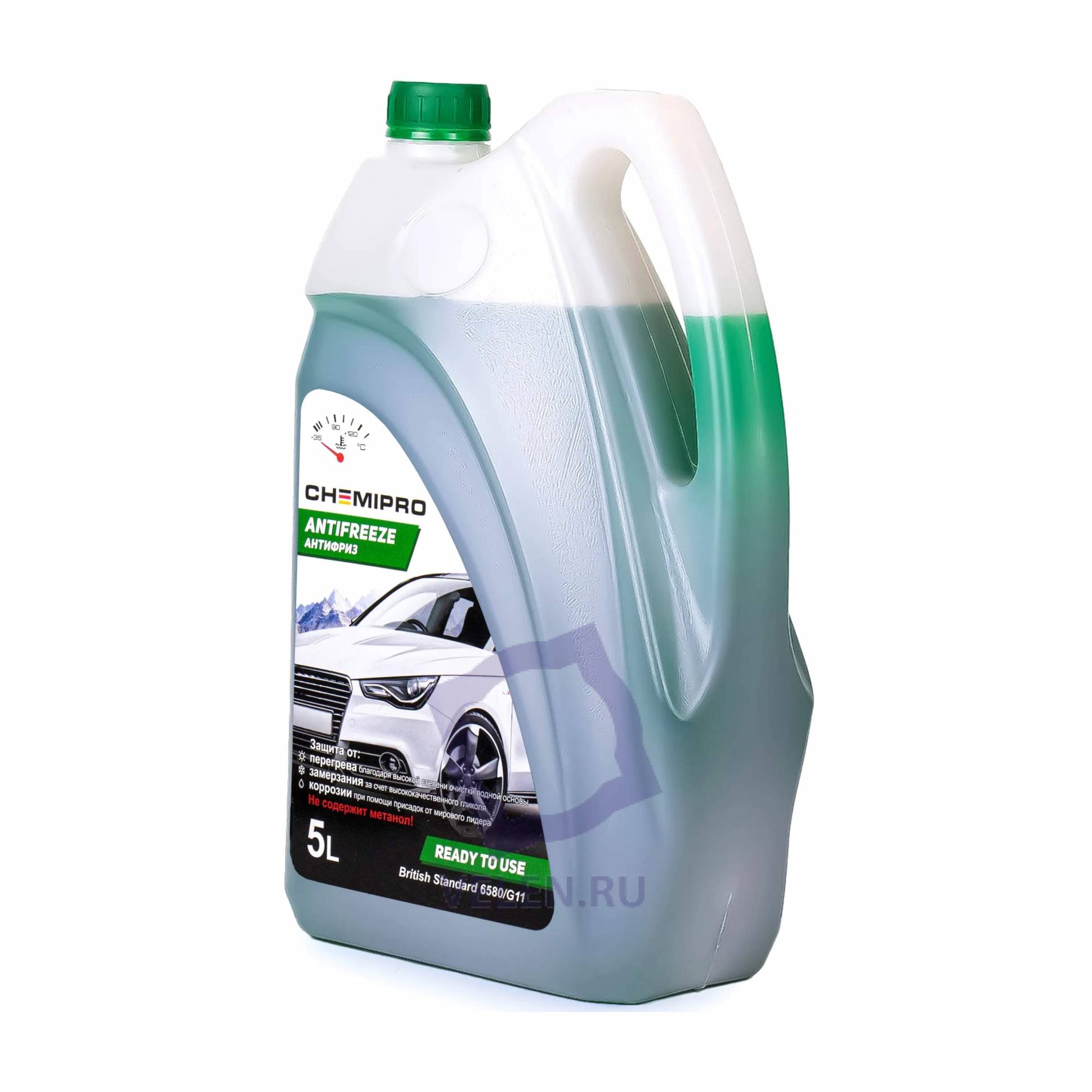Антифриз G11 готовый Chemipro 5 литров зеленый