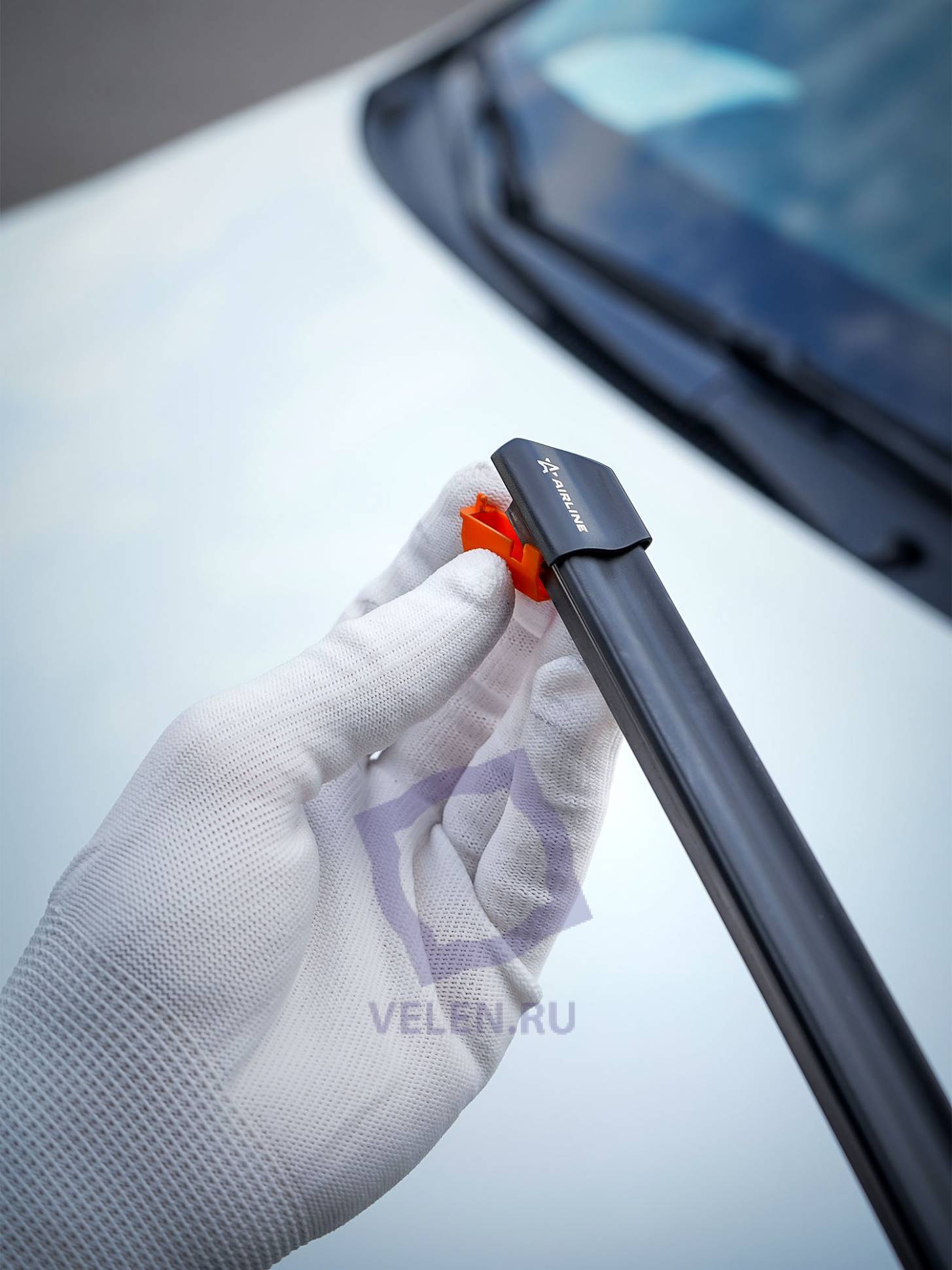 Щетка стеклоочистителя бескаркасная PRO 480мм (19") 13 адаптеров Airline AWB-BK-475