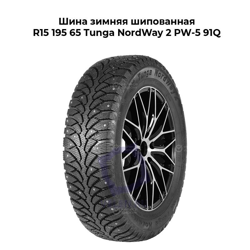 Шина зимняя шипованная R15 195 65 Tunga NordWay 2 PW-5 91Q