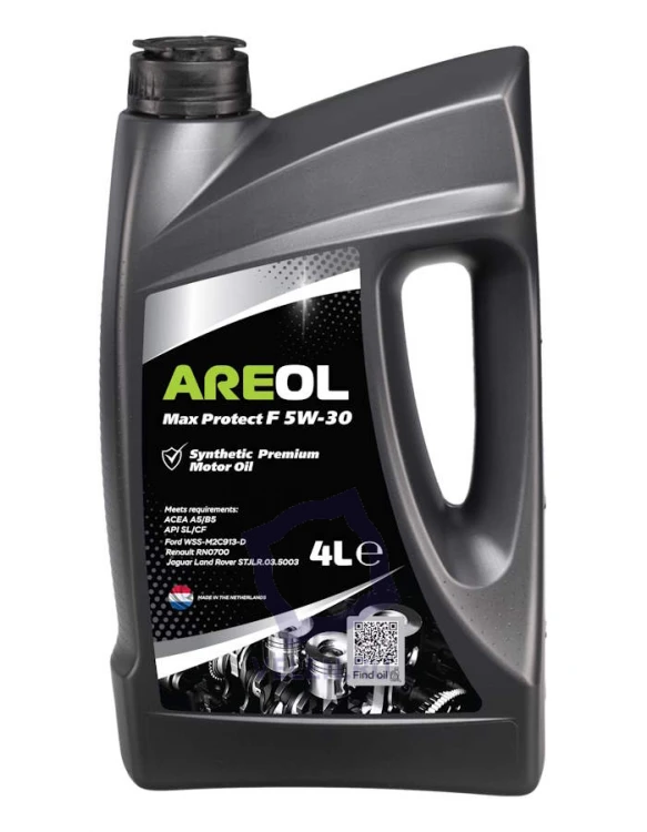 Масло моторное синтетическое AREOL Max Protect F 5W-30  4 литра ACEA A5/B5, API SL/CF, FORD WSS-M2C913-D купить
