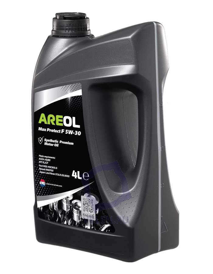 Масло моторное синтетическое AREOL Max Protect F 5W-30 4 литра ACEA A5/B5, API SL/CF, FORD WSS-M2C913-D