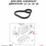 Прокладка GM 55353321 масляного радиатора ДЛЯ Opel Chevrolet ДВИГАТЕЛИ  1,2  1,4  1,6  1,8