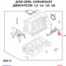 Прокладка GM 55353321 масляного радиатора ДЛЯ Opel Chevrolet ДВИГАТЕЛИ  1,2  1,4  1,6  1,8